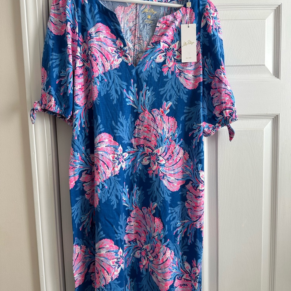 Lilly Pulitzer Blue and Pink patterned dress